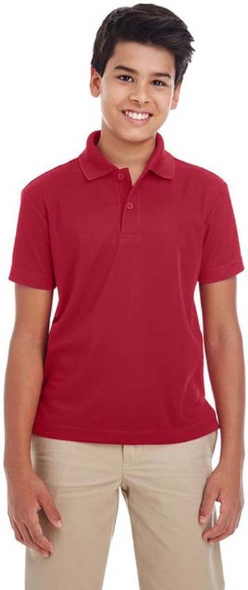 Core 365 Youth Origin Performance 4.1 oz 100% Polyester Moisture-Wicking Pique Polo Shirt